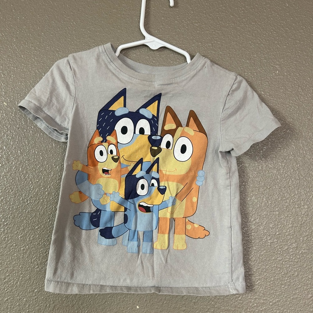 Gray Kids Shirt with Cartoon Print